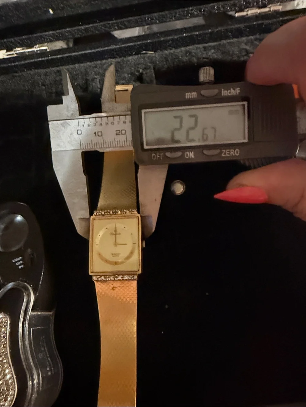 VTG Armitron Gold plated Square Dial Dress Watch